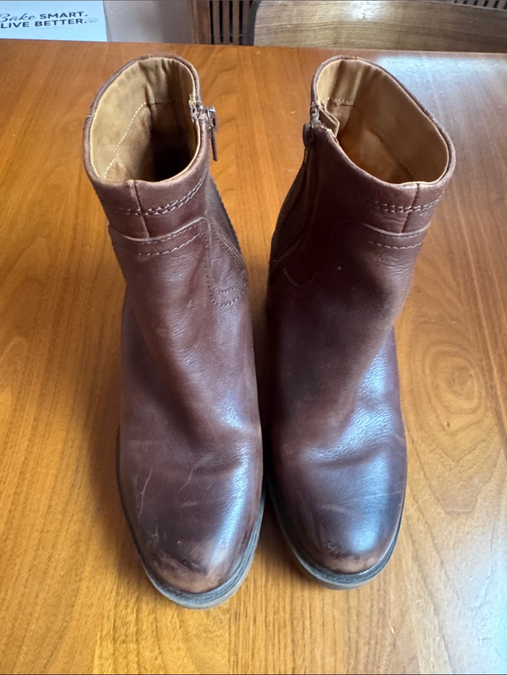 Zodiac Women’s Dark Brown Leather Ankle Zip Boots - Picture 5 of 8